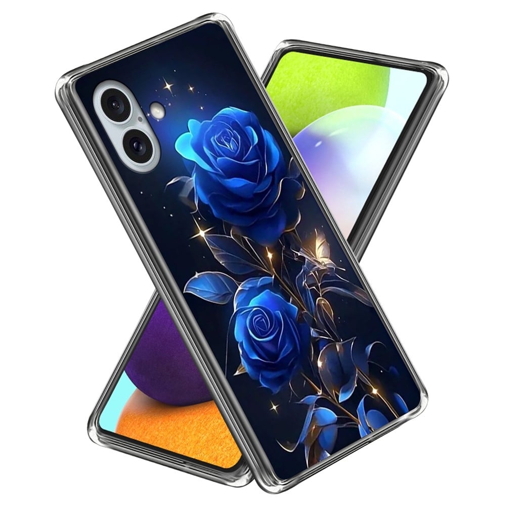 Vibe iPhone 16 Plus skal - Blå Rosor