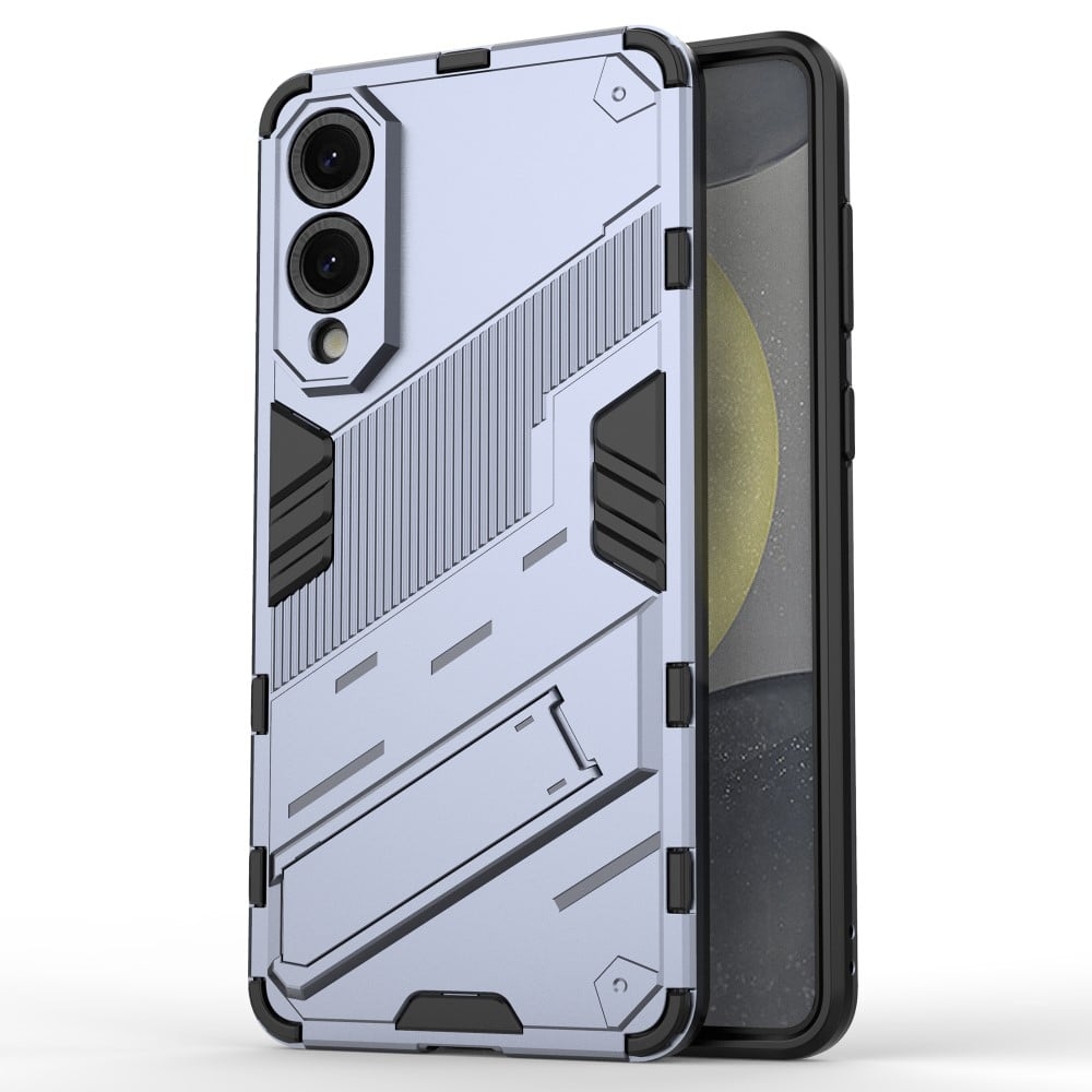 Samsung Galaxy S25 Edge Fodral PC + Flexibelt stötsäkert mobilskal med kickstand - Mörkblå