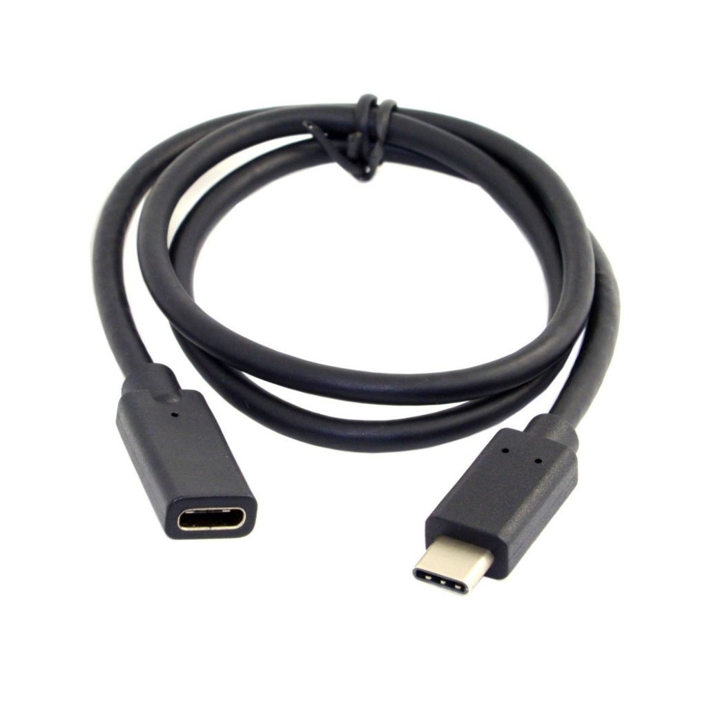 Datorkabel förlängningssladd USB-C USB 3.1 type-C hankontakt till honkontakt universal för dator surfplatta och mobiltelefon i 60cm
