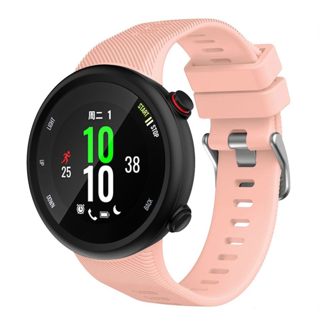 Garmin Forerunner 45S silikon sølv spenne klokkereim - Pink