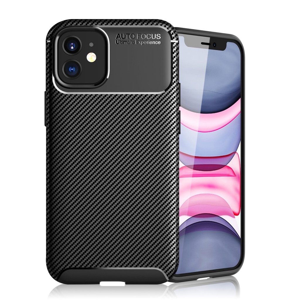 Carbon Shield iPhone 12 Pro / iPhone 12 deksel - Svart