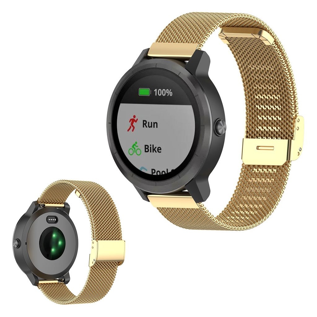 Garmin Vivoactive 3 / Venu / Vivomove 3 / Forerunner 245 / 645 flekkfritt stålarmbånd - Gull
