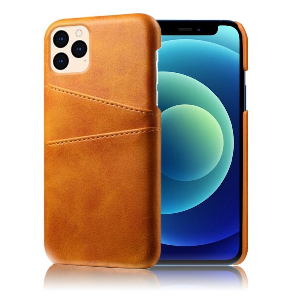 iPhone 12 Mini skal med korthållare - Brun