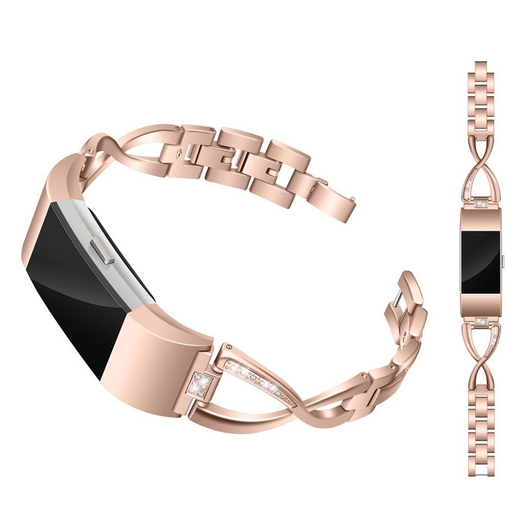 Fitbit Charge 2 diamond décor watch band - Rose Gold