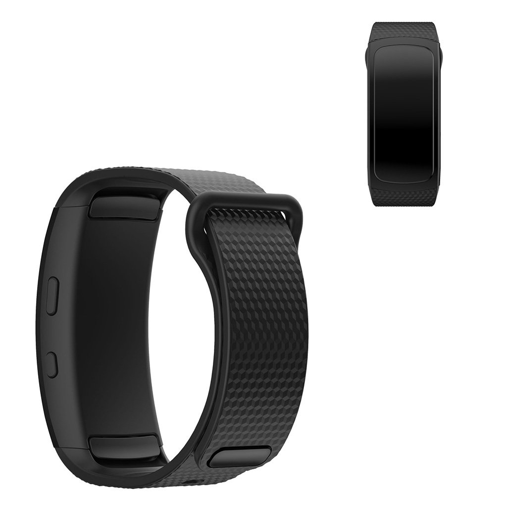 Samsung Gear Fit2 simple silicone watch band - Black Size: S