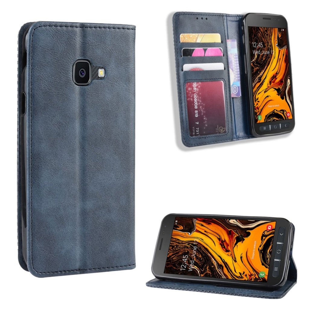Bofink Vintage läder Samsung Galaxy Xcover 4S fodral - Blå