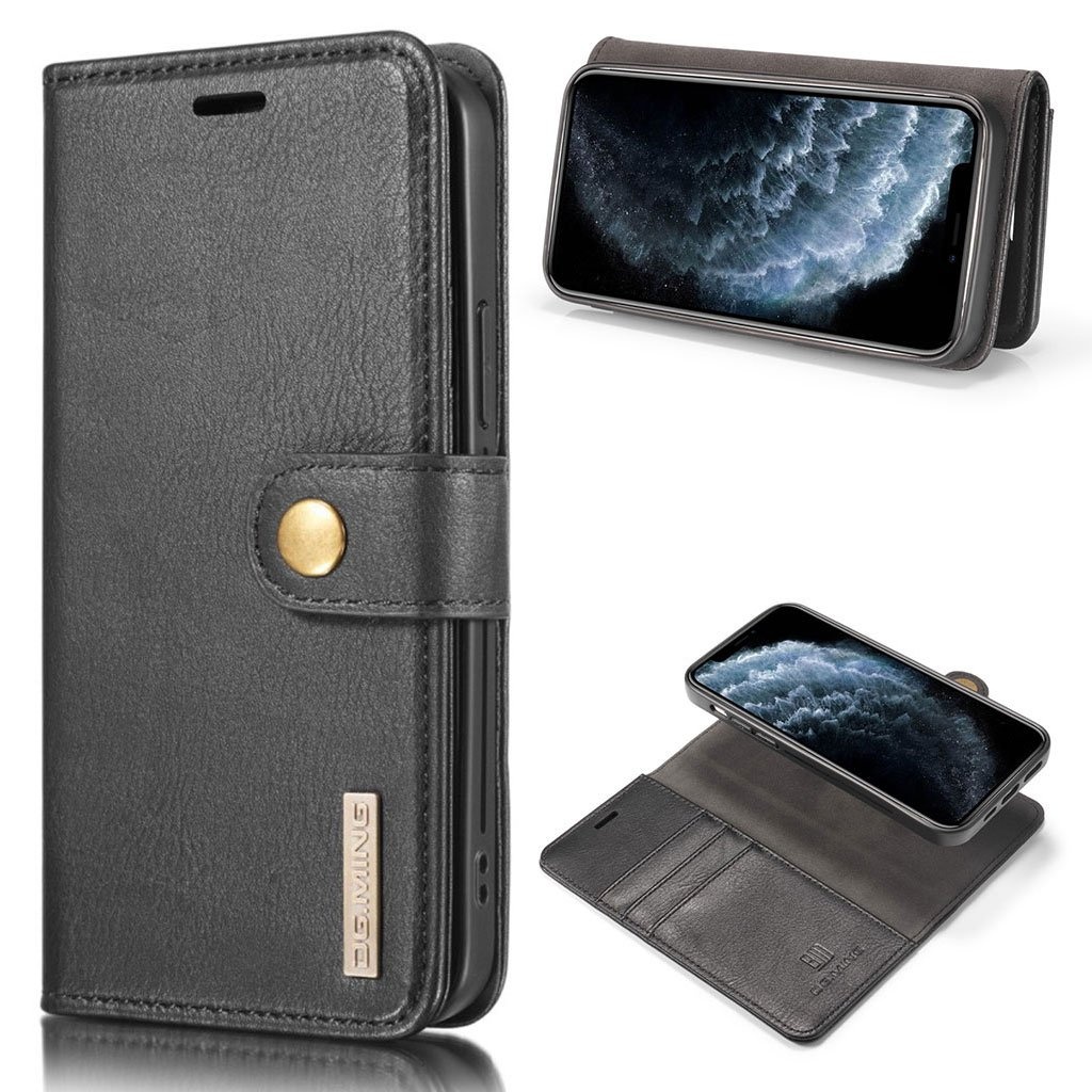 DG.Ming iPhone 12 Pro Max 2-in-1 Lommebok Etui - Svart