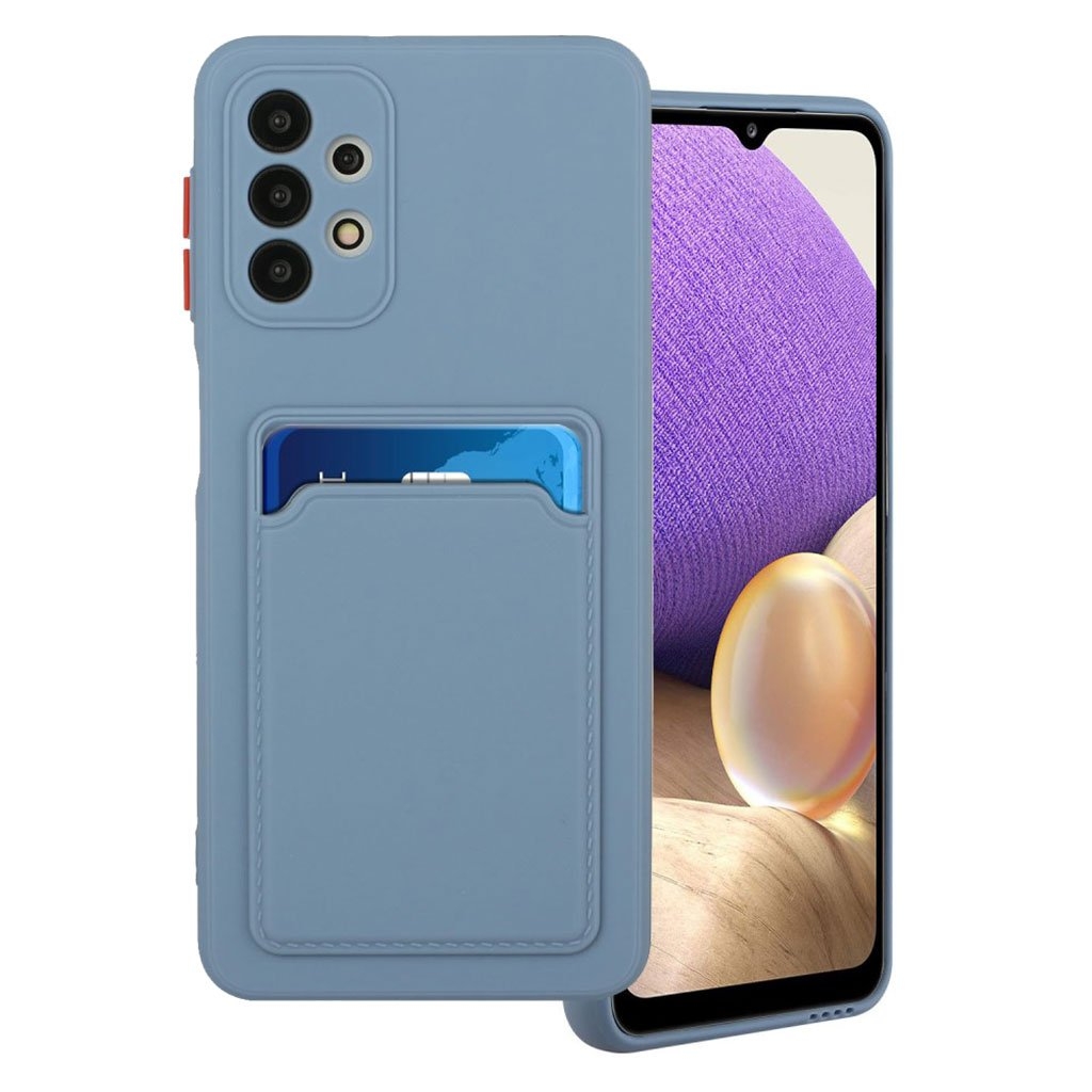 Samsung Galaxy A72 5G skal med korthållare - Blå