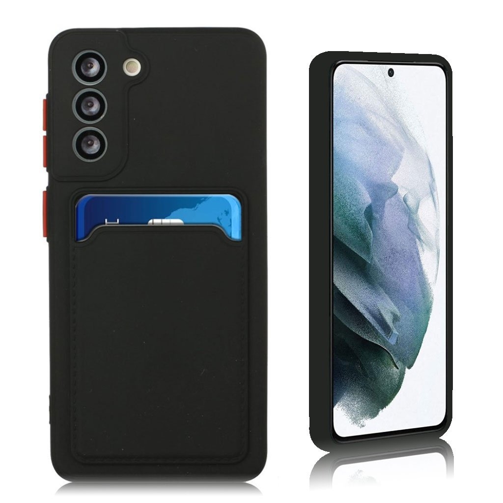 Samsung Galaxy S21 FE skal med korthållare - Svart