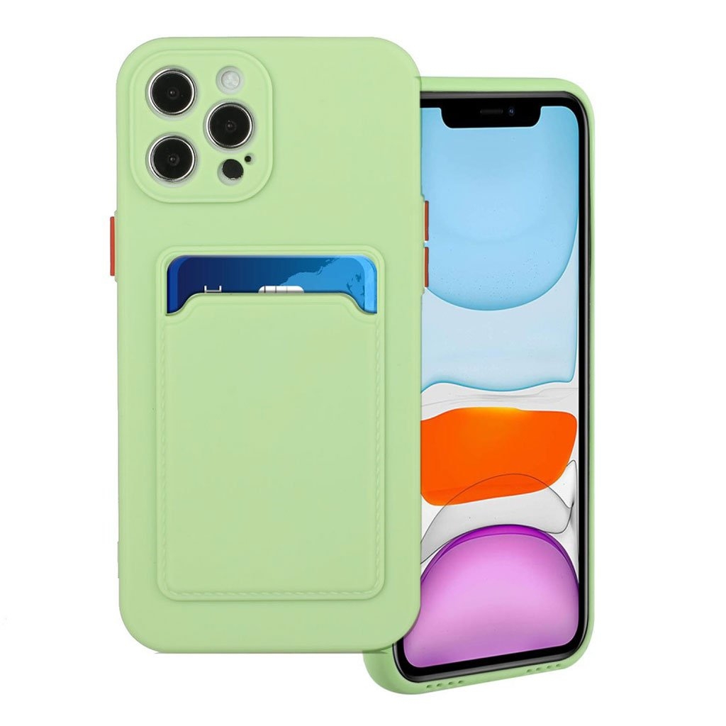 iPhone 12 Pro / iPhone 12 skal med korthållare - Grön