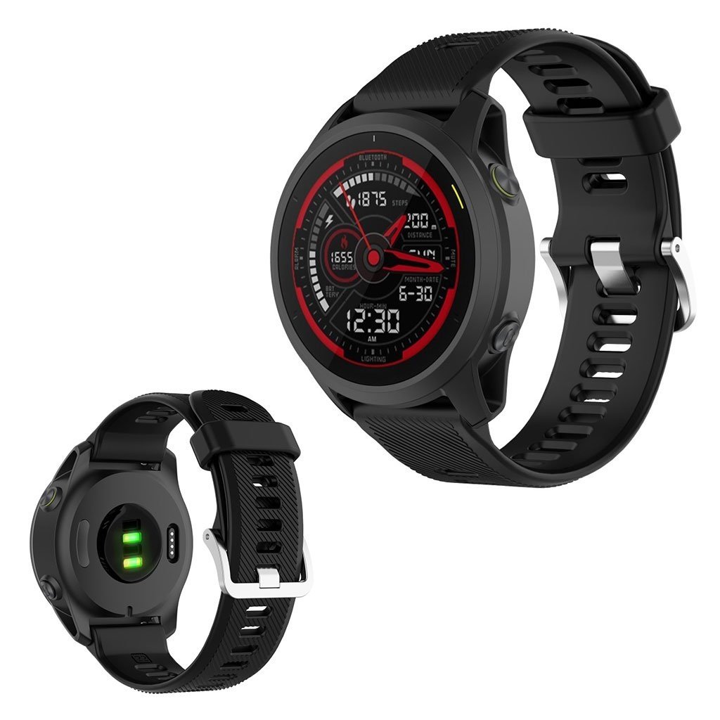 Garmin Forerunner 745 silikonarmbånd - Svart