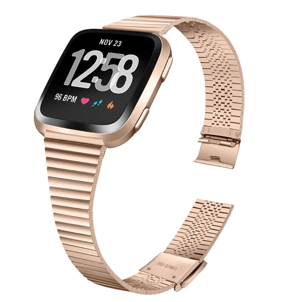 Fitbit Versa 2 / Versa Lite snyggt klockarmband i rostfritt stål - Roséguld