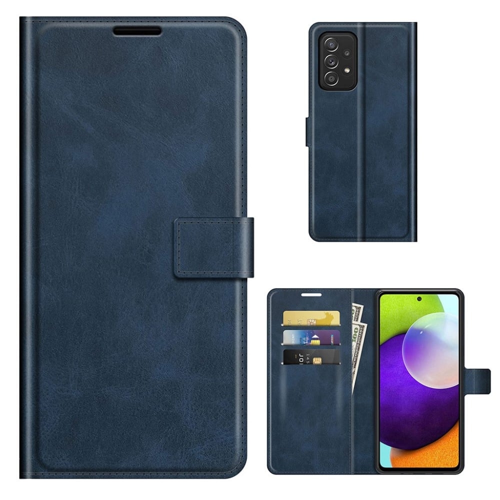 Hållbart konstläder Samsung Galaxy A52s 5G / Samsung Galaxy A52 / Samsung Galaxy A52 5G fodral med plånbok - Blå