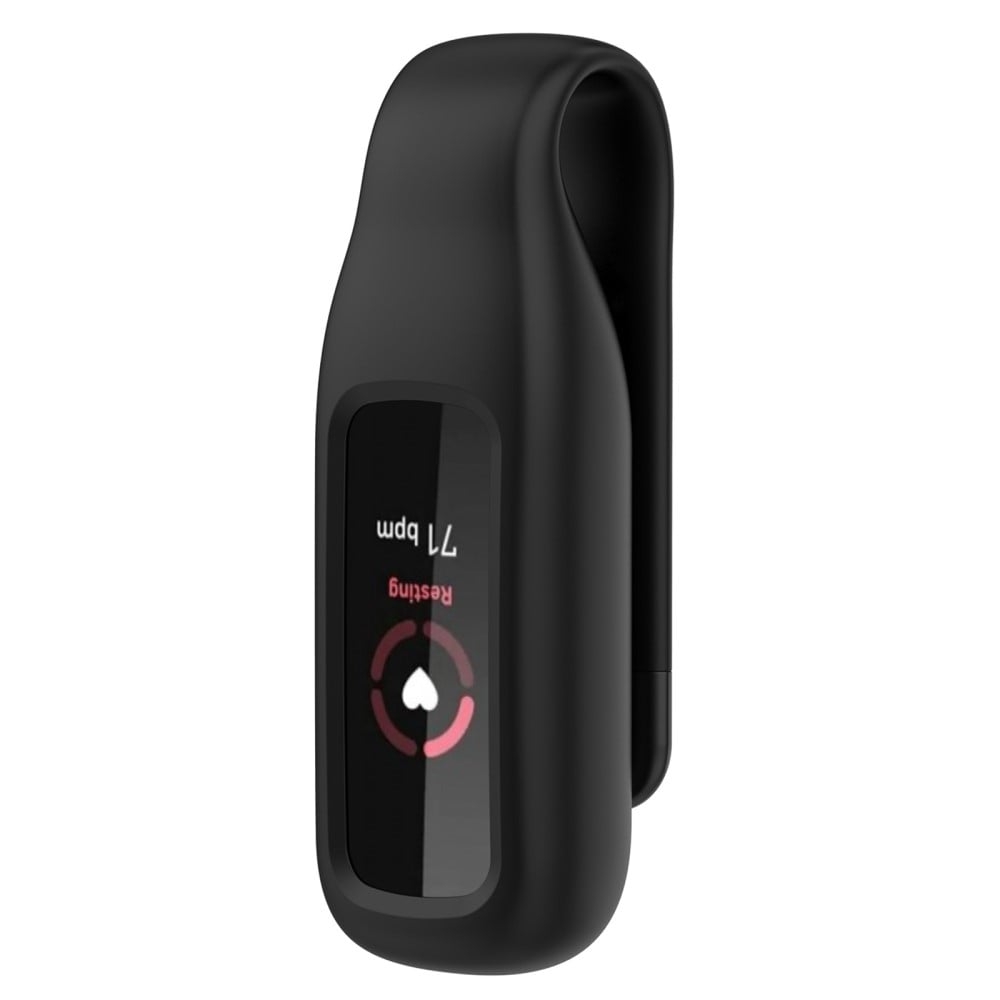 Fitbit Luxe silikonskydd med klämhållare - Svart