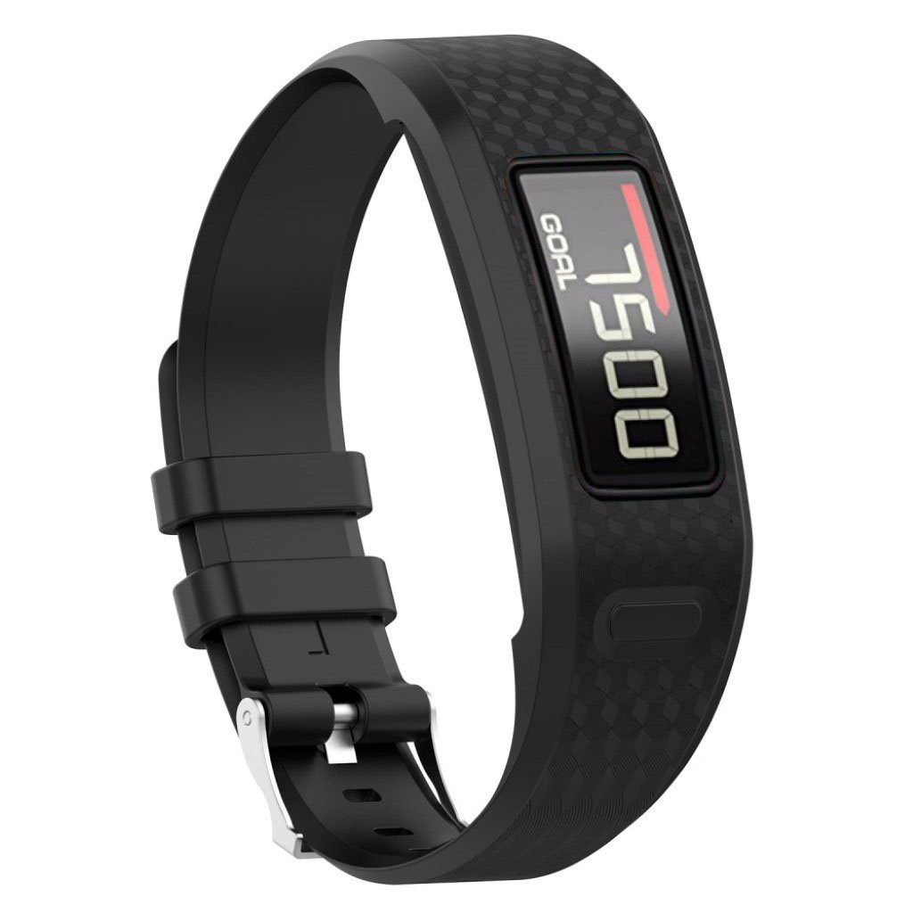 Garmin Vivofit 2 klockarmband silikon 316L rostfri stål storlek L - Svart