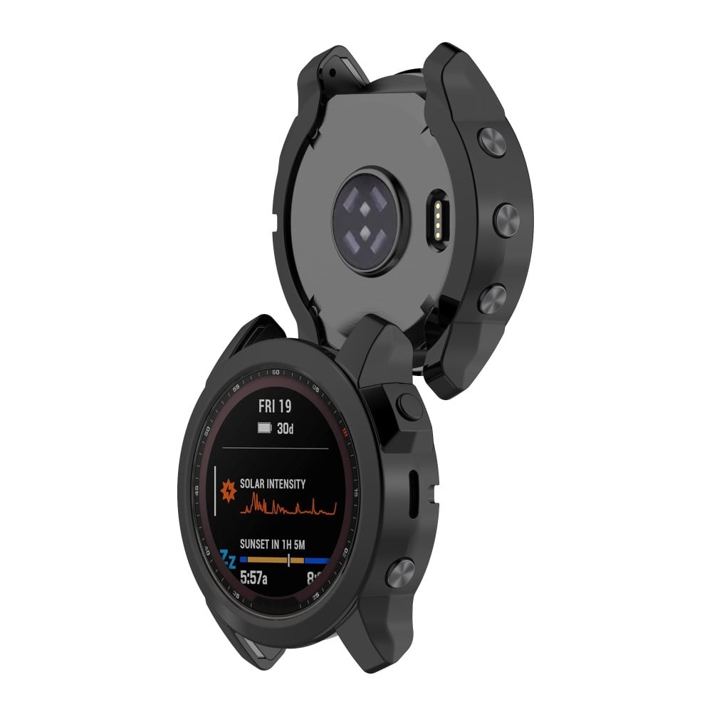Garmin Fenix 7 / 7 Solar / 7 Sapphire Solar galvaniseringsdeksel - Svart