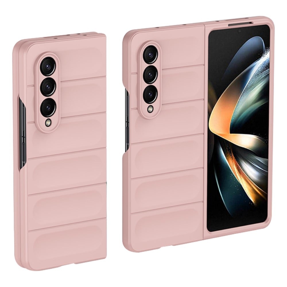 Mjukt greppformat Samsung Galaxy Z Fold4 skal - Rosa