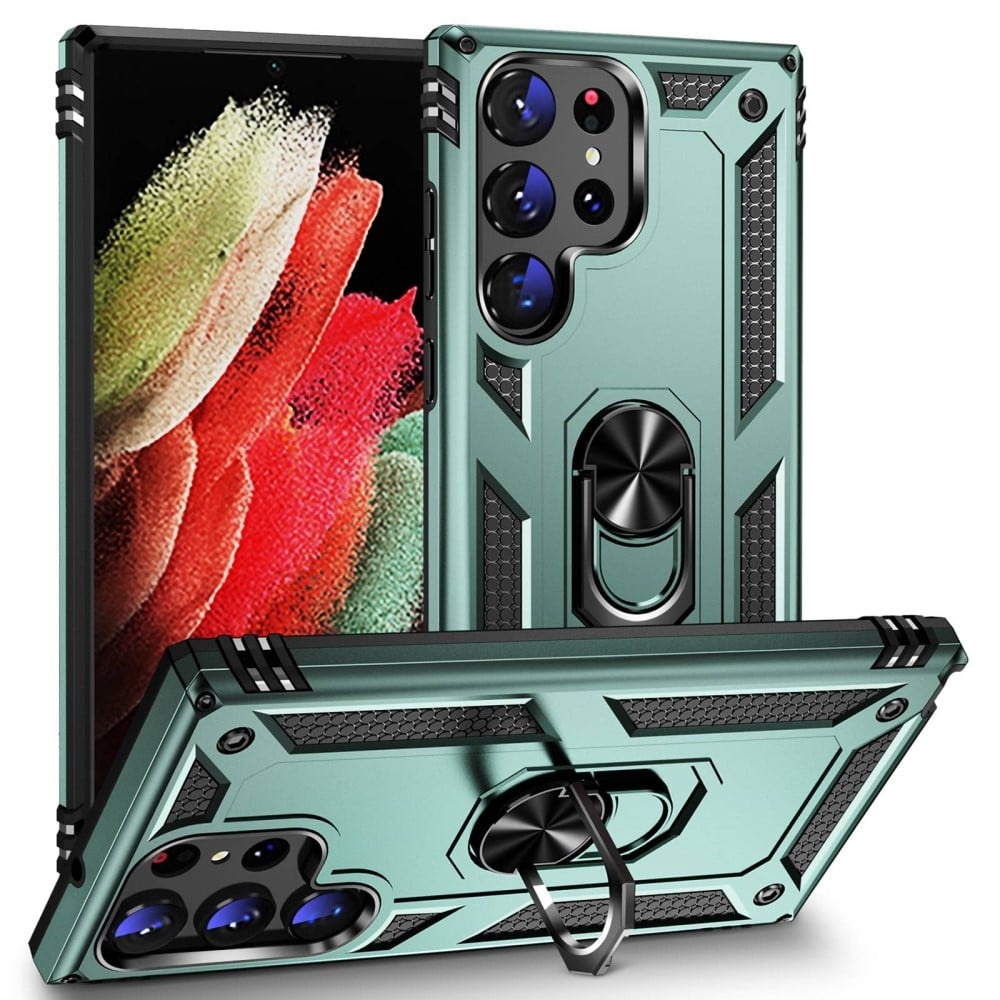 Bofink Combat Samsung Galaxy S23 Ultra skal - Grön