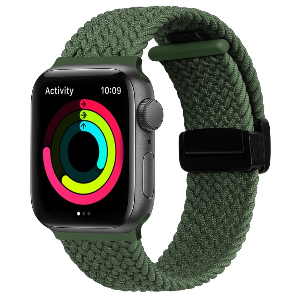 Apple Watch Series 8 (45 mm) / Watch Ultra nylonrem i silikon - Grønn