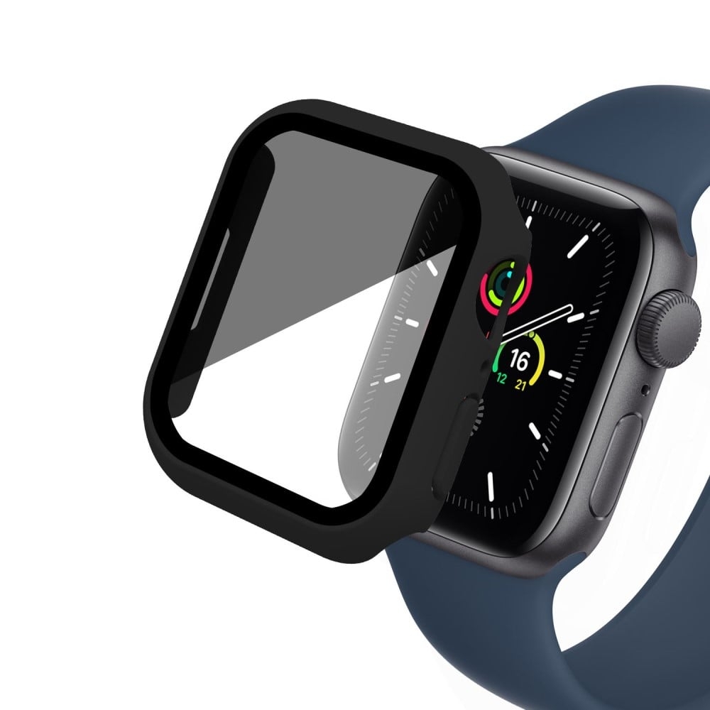 Apple Watch Series 8 (41mm) cover with tempered glass - Black