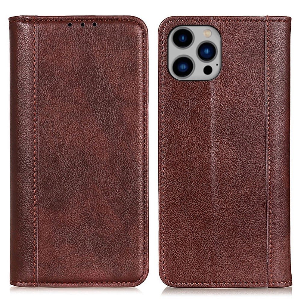 Ruskea Aito Nahkakotelo Magneettisuljuksella Iphone 15 Pro