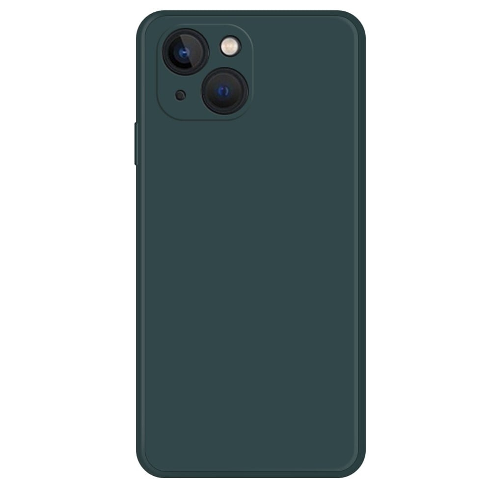 Avfasat gummerat fallskyddsfodral för iPhone 15 - Svartaktig Grön