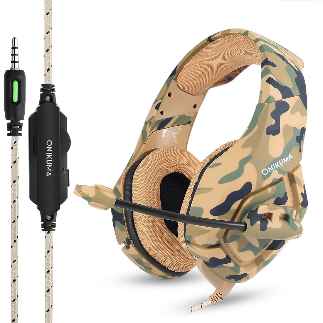 ONIKUMA K1B 3.5mm Stereo gaming headset med Mikrofon camo