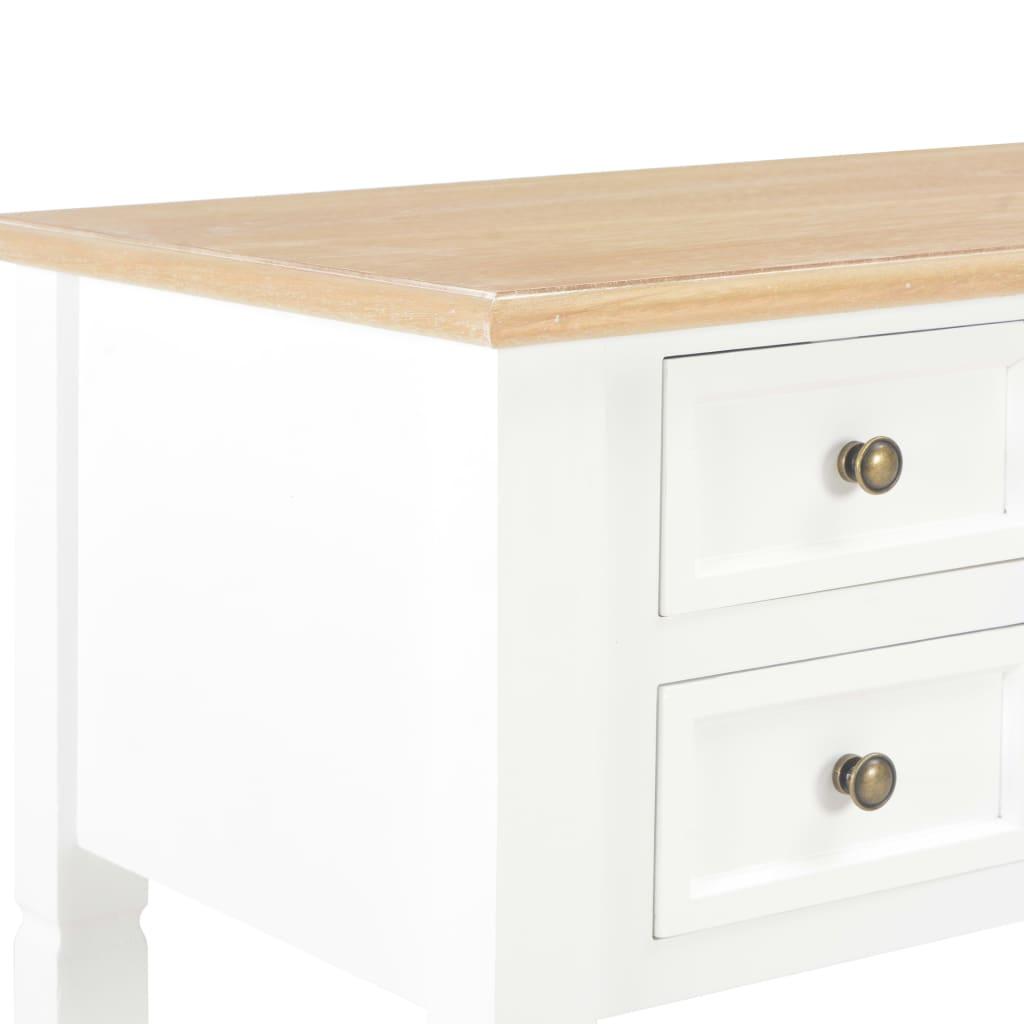 Köp vidaXL Skrivbord vit 109,5x45x77,5 cm trä Vit | Fyndiq Skrivbord brun och vit 109,5x45x77,5 cm trä
