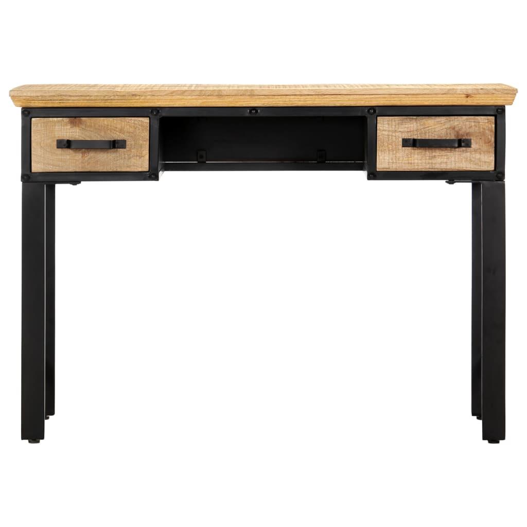 Köp vidaXL Skrivbord 110x50x76 cm massivt mangoträ Brun | Fyndiq Handla vidaXL Skrivbord med lådor massivt mangoträ 110x50x76