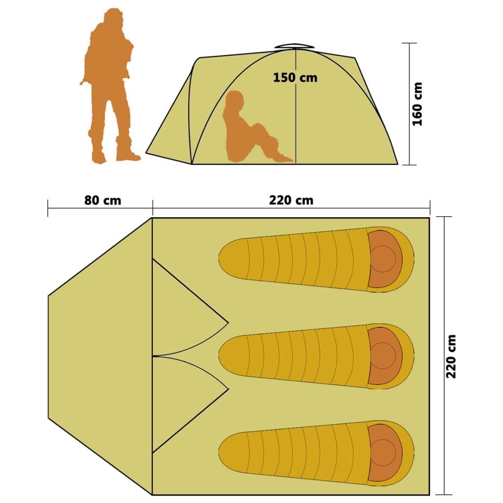 Köp vidaXL Pop up campingtält 3 personer grön Grön | Fyndiq Handla vidaXL Pop up campingtält 2 3 personer 240x210x140 cm