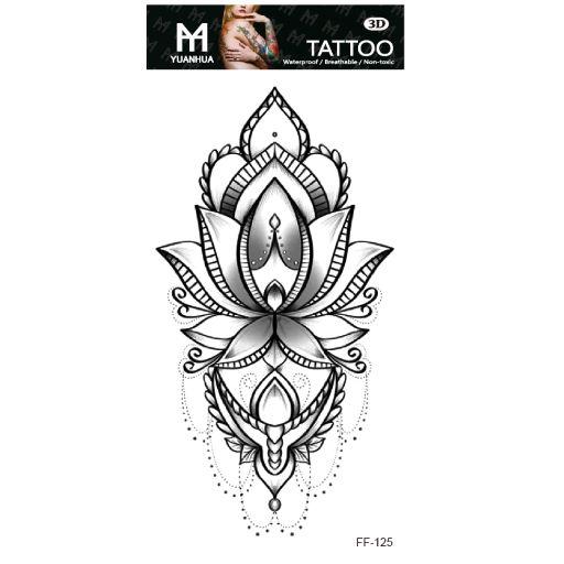 Tillfällig Tatuering 19 x 9cm - Udda växtmotiv
