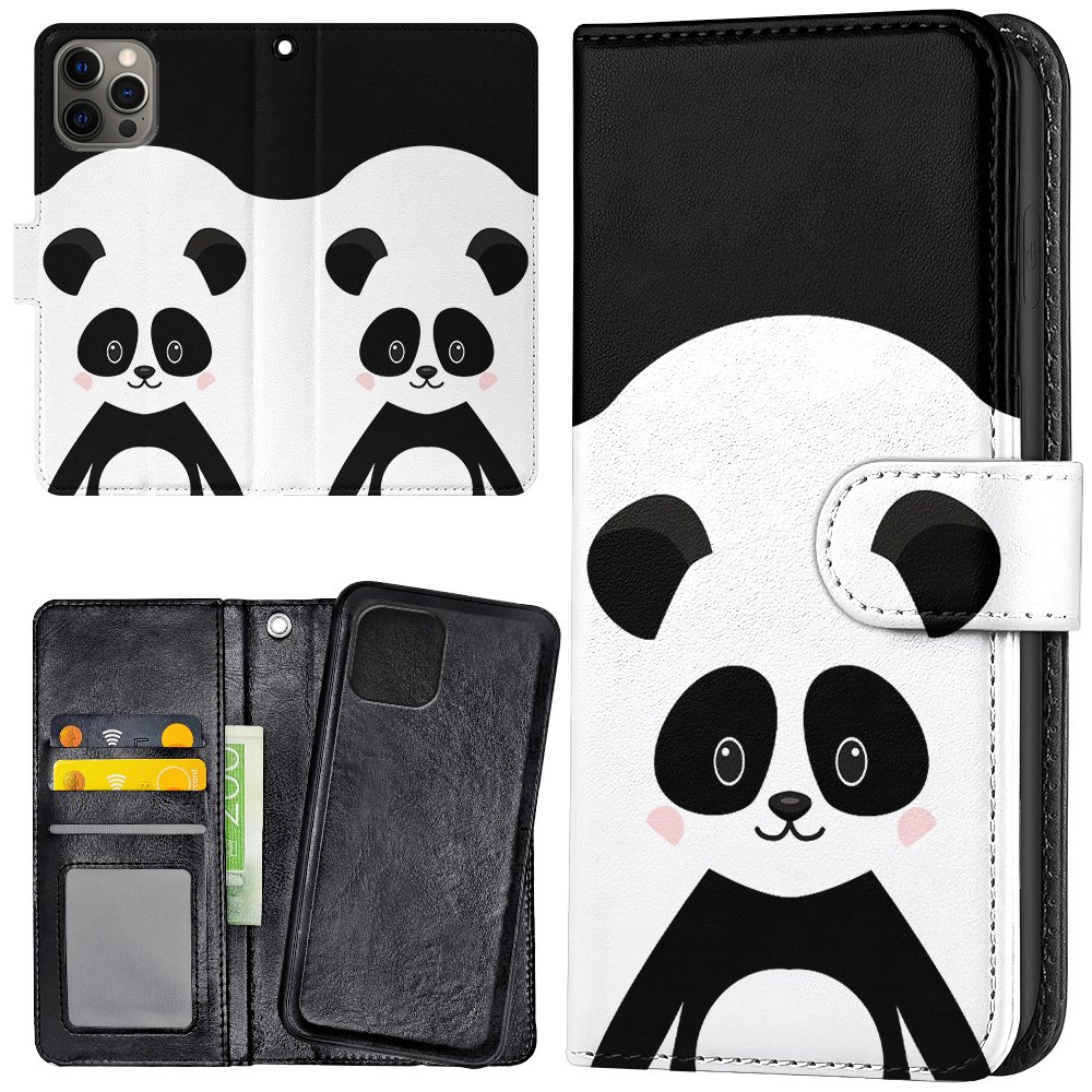 iPhone 15 Pro - Plånboksfodral/Skal Cute Panda