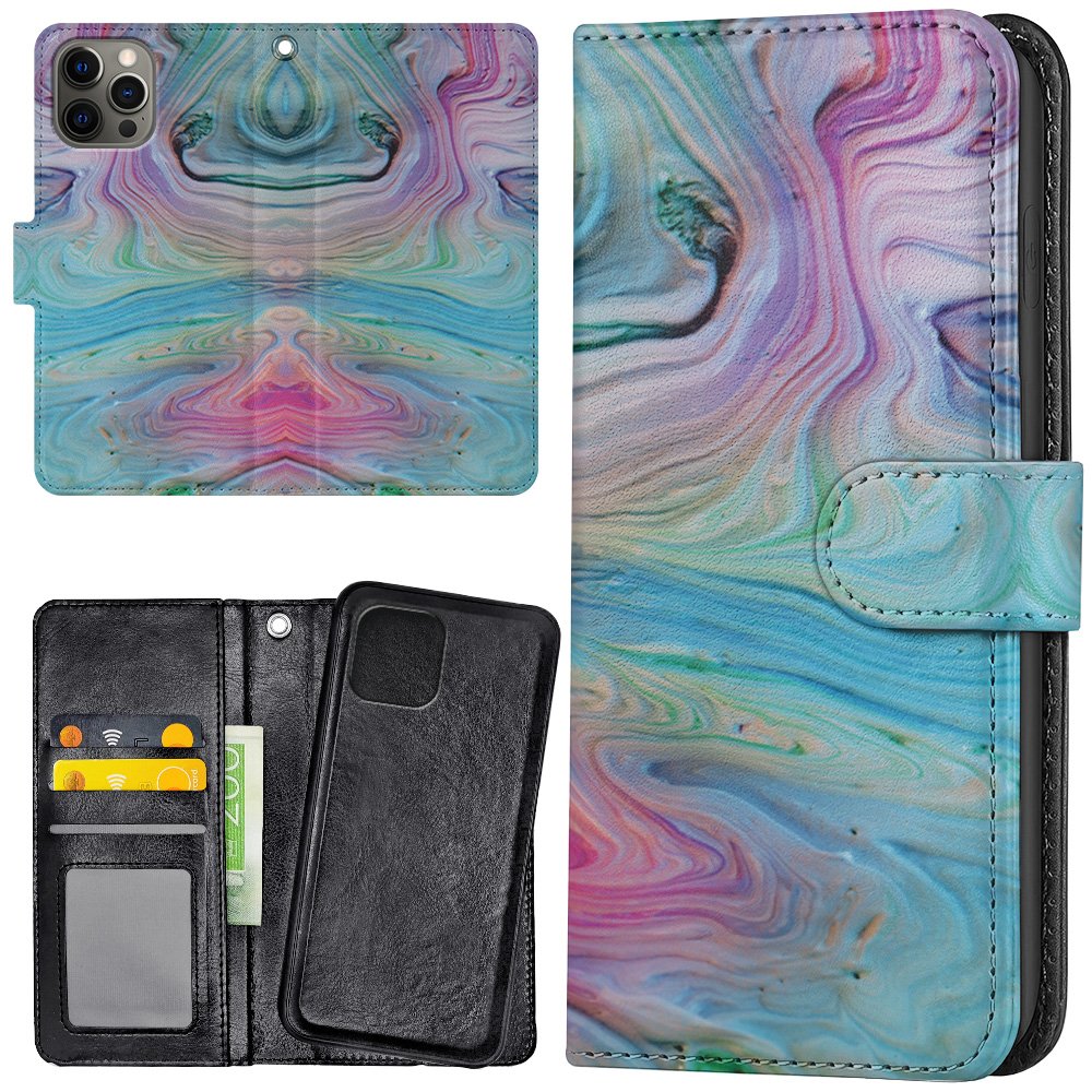 iPhone 15 Pro - Plånboksfodral/Skal Målarfärg Mönster
