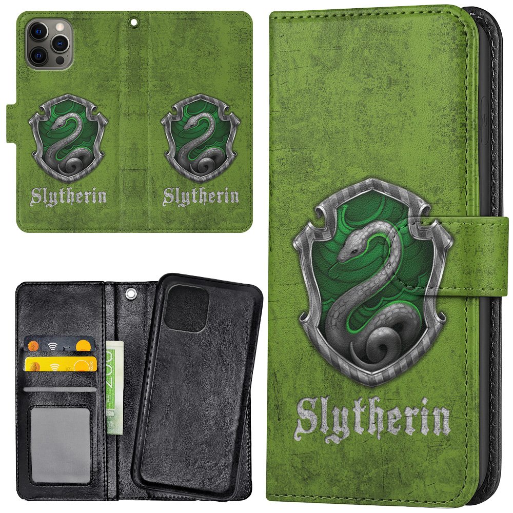 iPhone 15 Pro - Plånboksfodral/Skal Harry Potter Slytherin