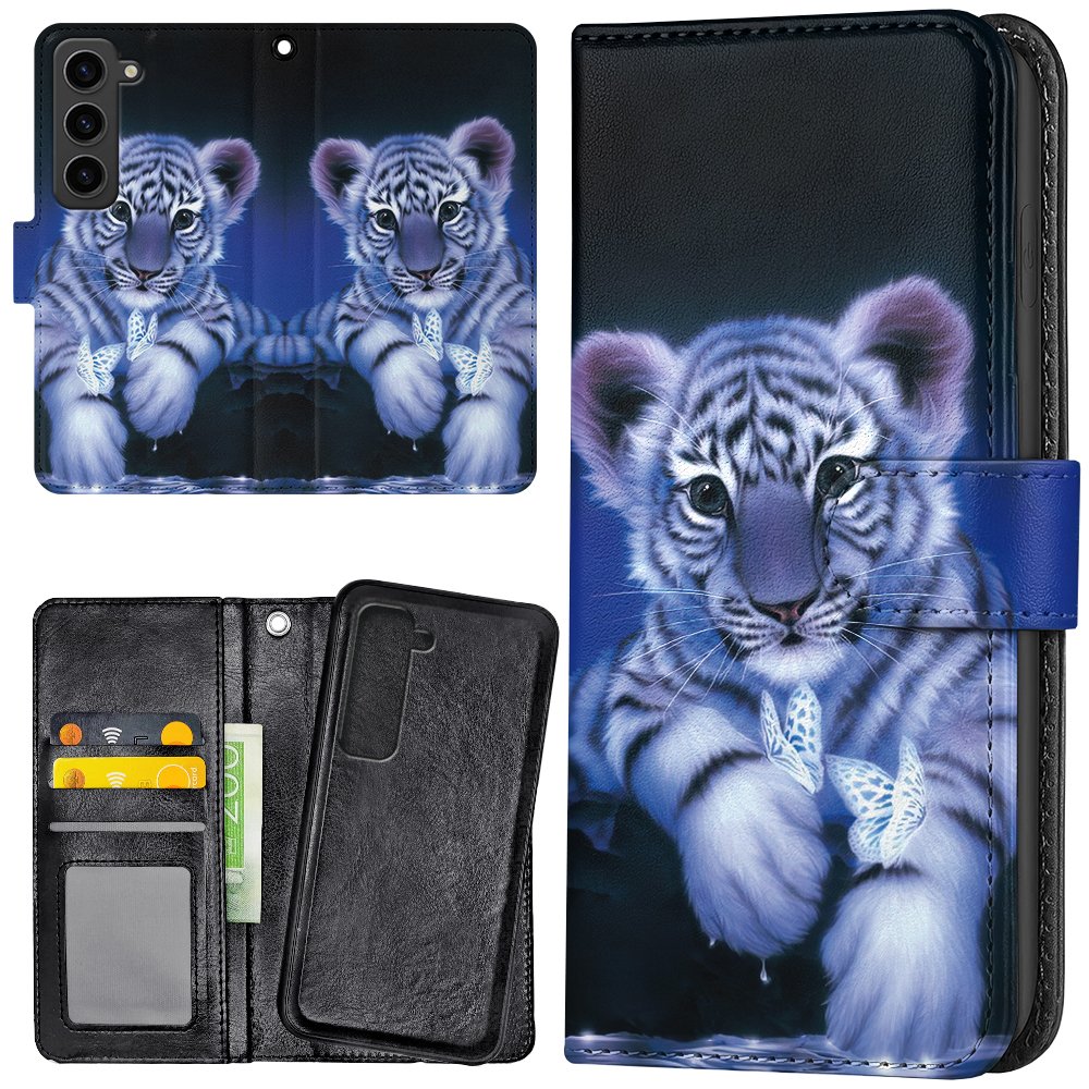 Galaxy S23 Plus - Plånboksfodral/Skal Tigerunge