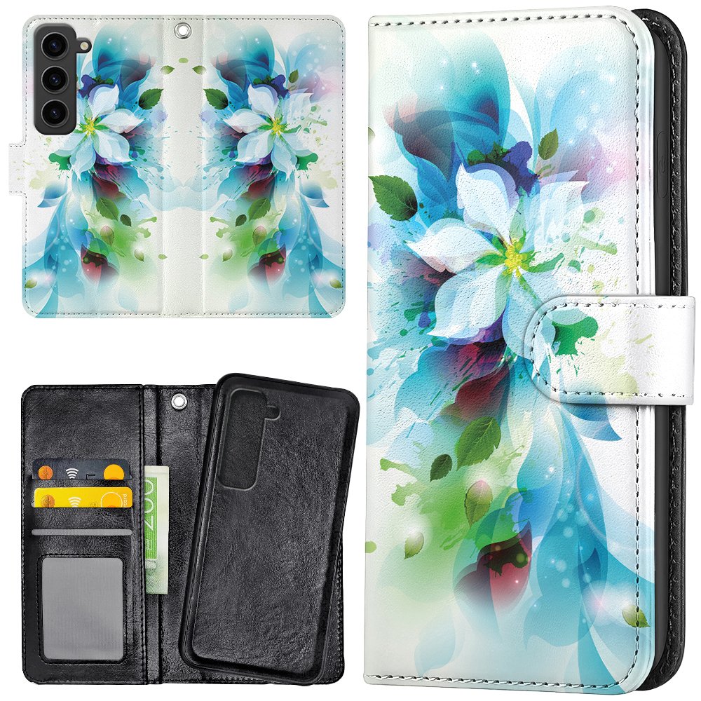 Samsung Galaxy S23 - Plånboksfodral/Skal Blomma