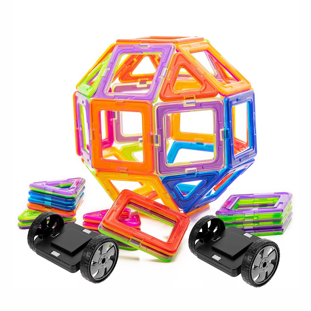 Magnetic Tiles - Magnetiske Klosser - Bygg med Magneter