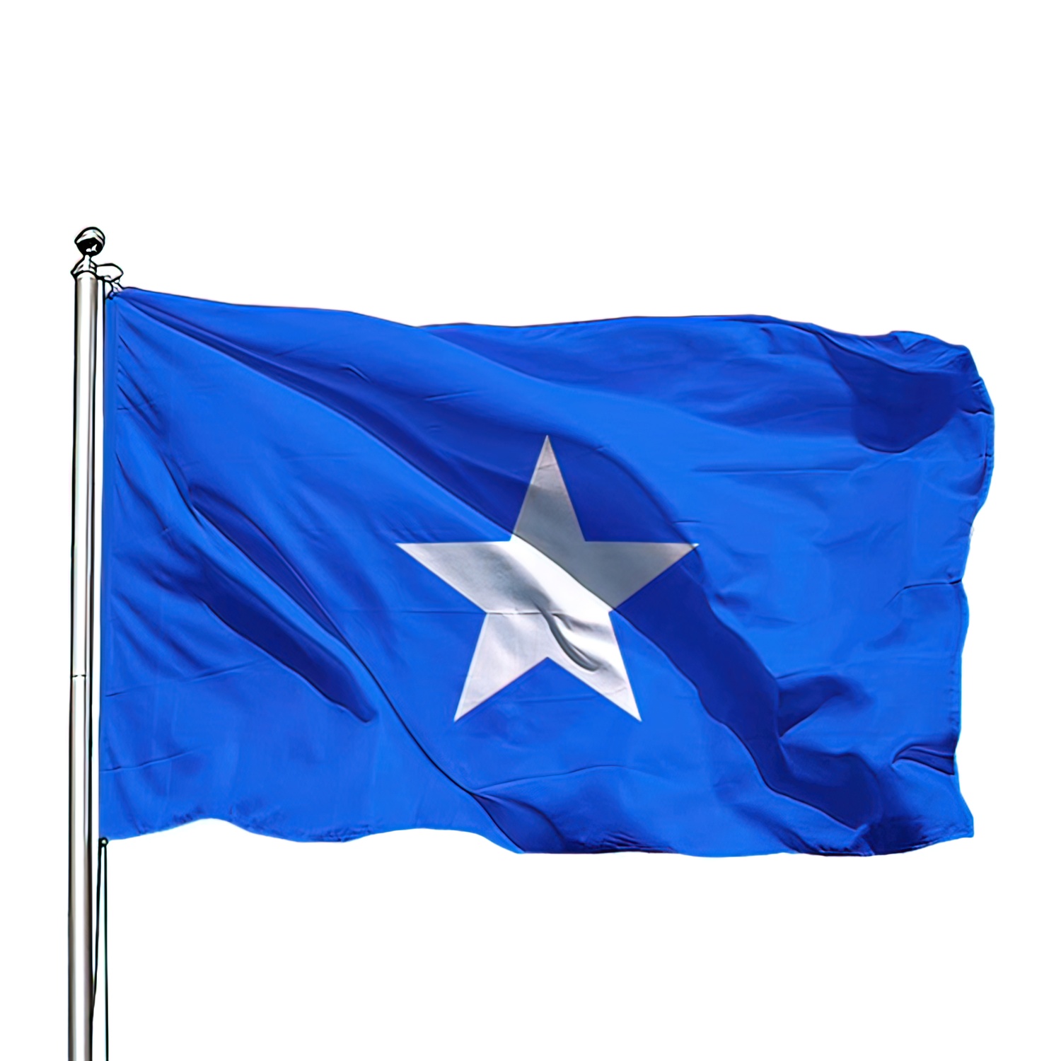 Flaggenfritze Balkonflagge Somalia – 90 X 150 Cm, Aus Reißfestem Polyester, Mit 4 Messingösen, Hohe Farbbrillanz