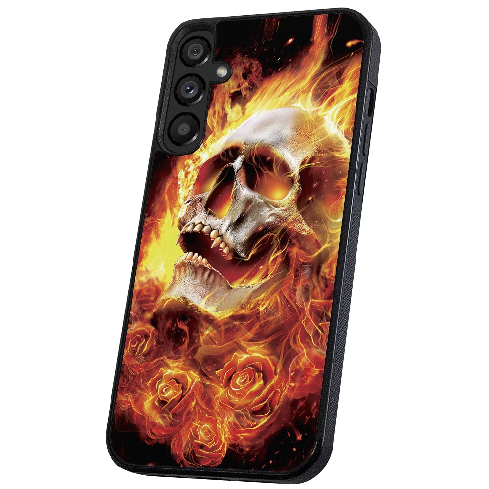 Galaxy S23 FE - Skal/Mobilskal Burning Skull