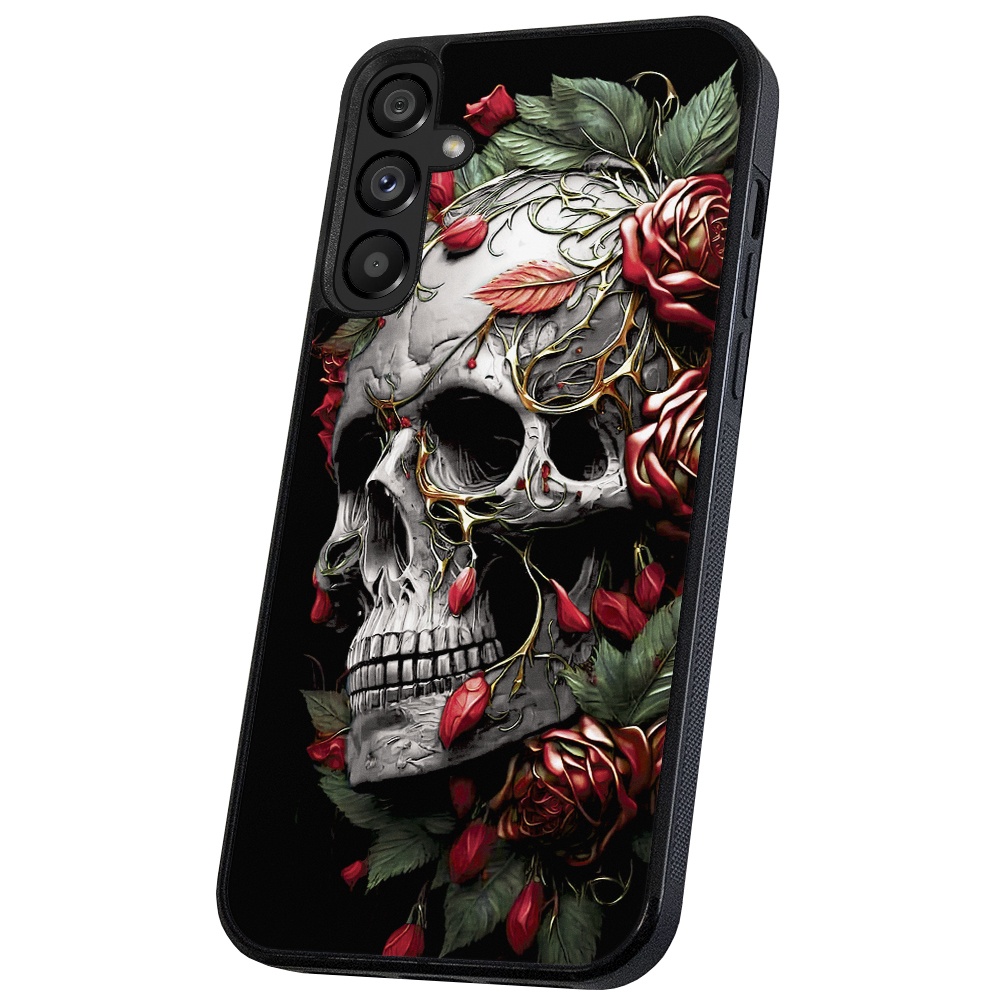 Galaxy S24 Plus - Skal/Mobilskal Skull Roses