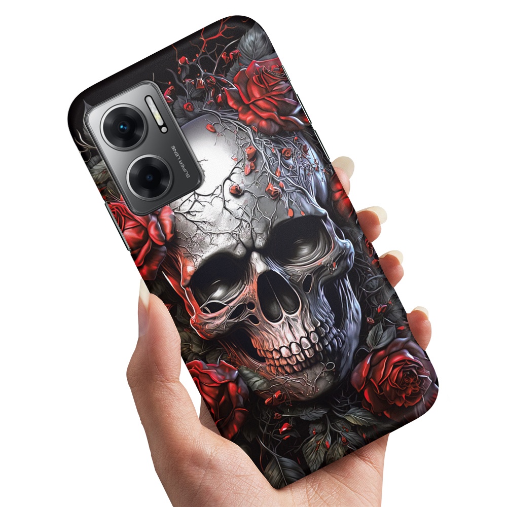Skal / Mobilskal till Xiaomi Redmi 10 - Skull Roses