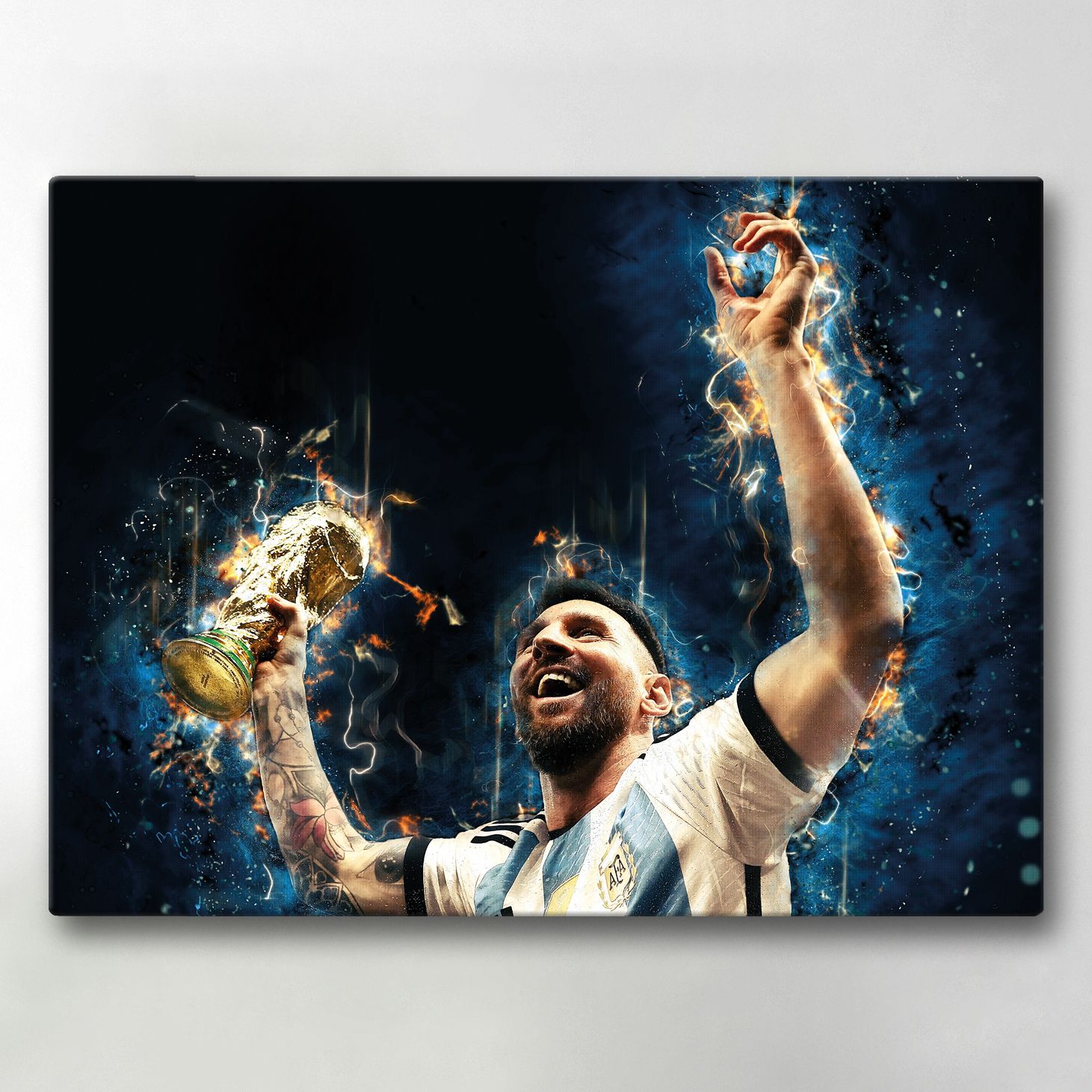 Canvastavla / Tavla - Messi - Argentina - 40x30 cm - Canvas