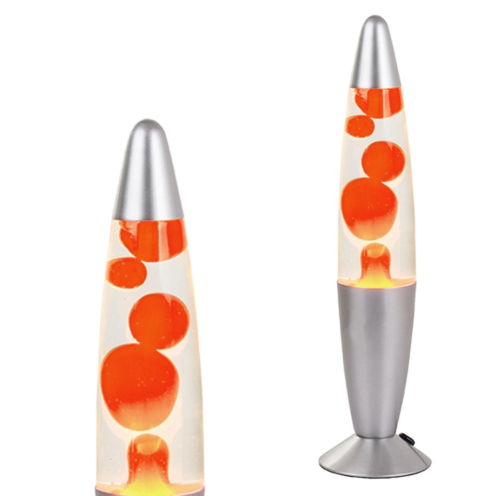 Lavalampa / LED-lampa - 34 cm - Orange
