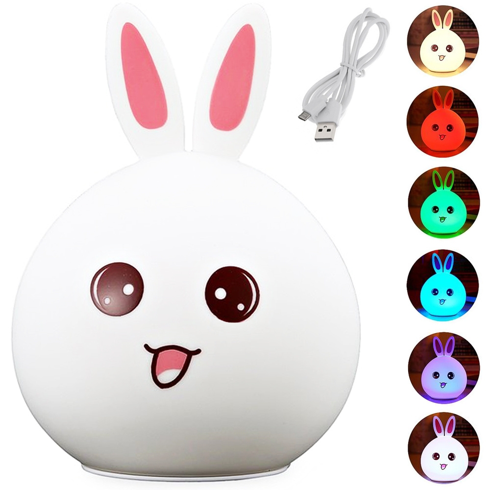 RGB LED-lampa / Trådlös Nattlampa - Kanin