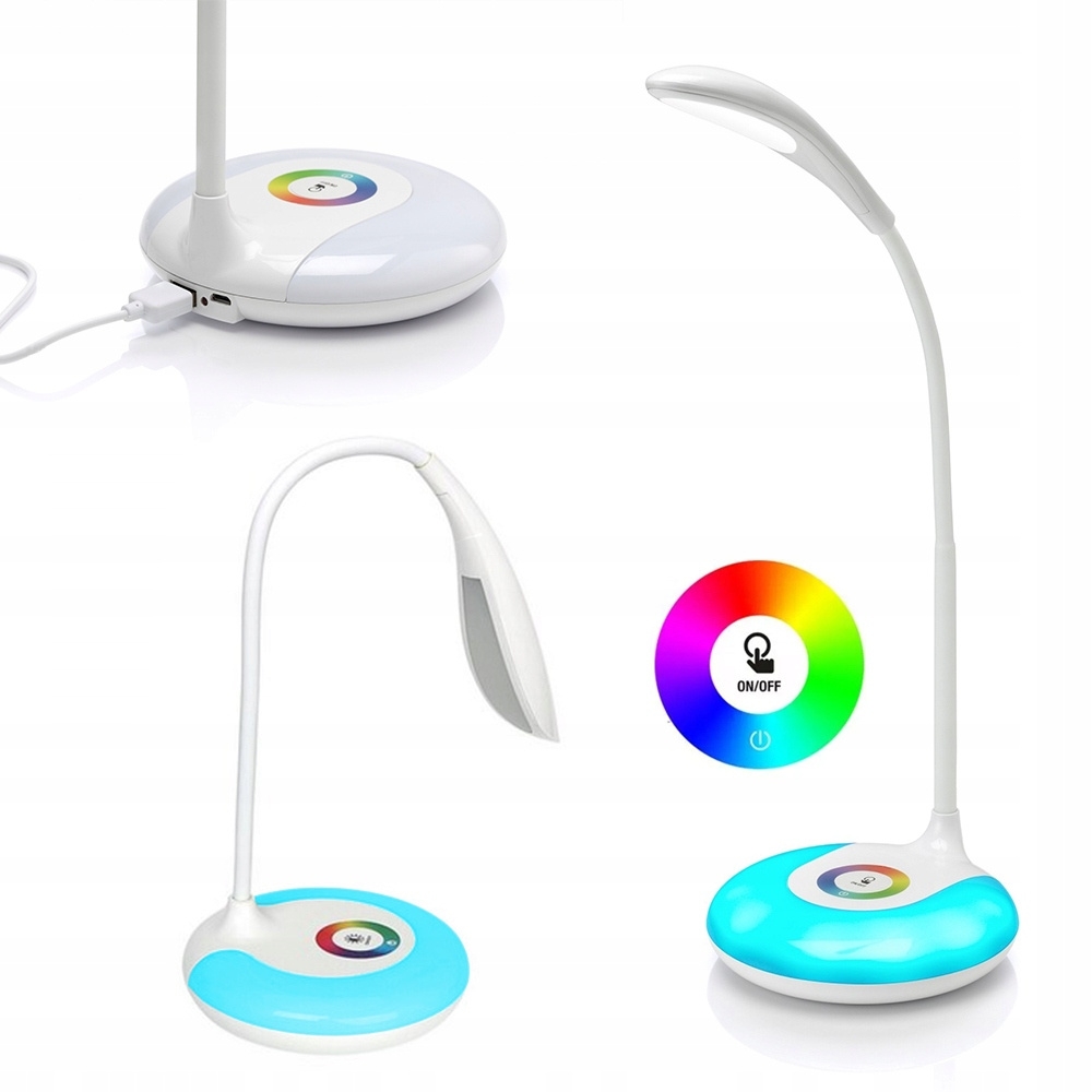 Trådlös Skrivbordslampa - Böjbar Bordslampa - 256 RGB-färger
