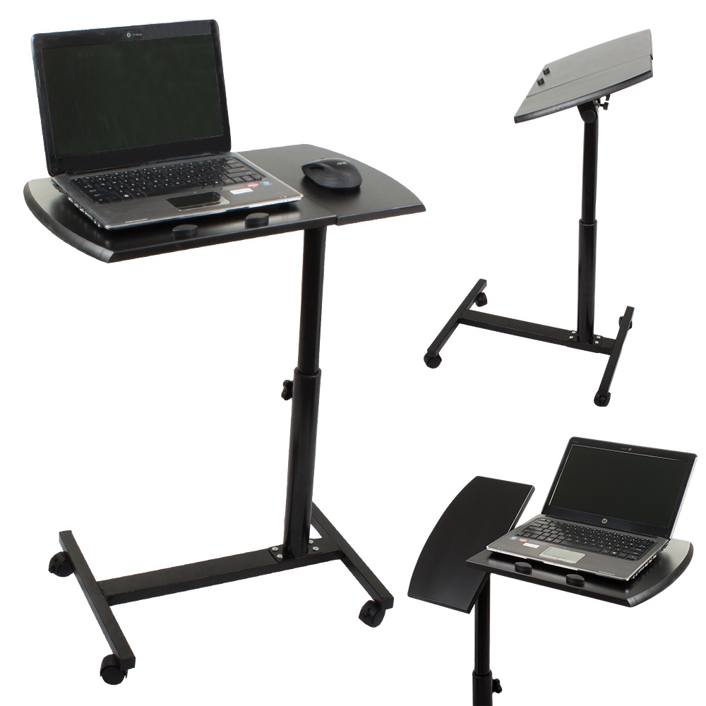Laptopstativ på hjul / Stativ for laptop / Bærbar datamaskin - Justerbar