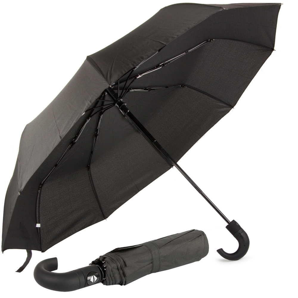 Paraply hopfällbart paraply automatisk svart unisex