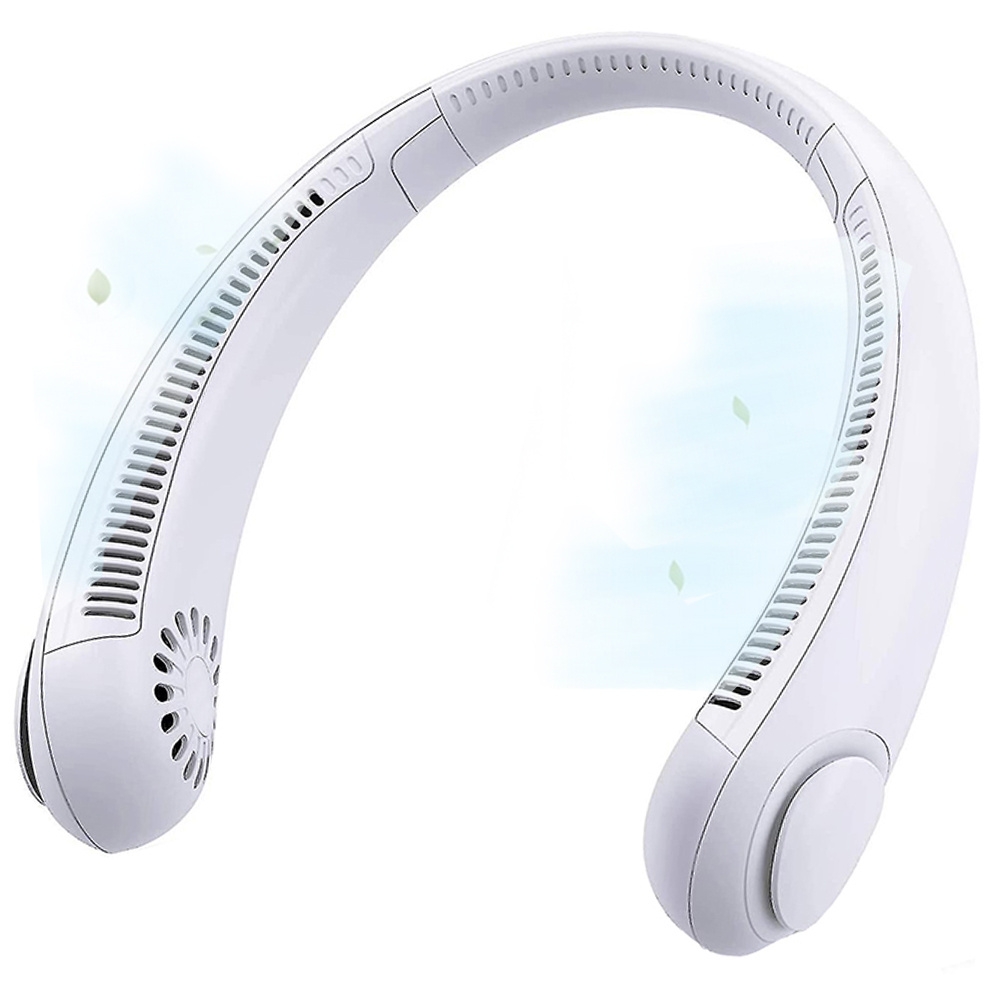Halsfläkt – Portabel handsfree fläkt - White