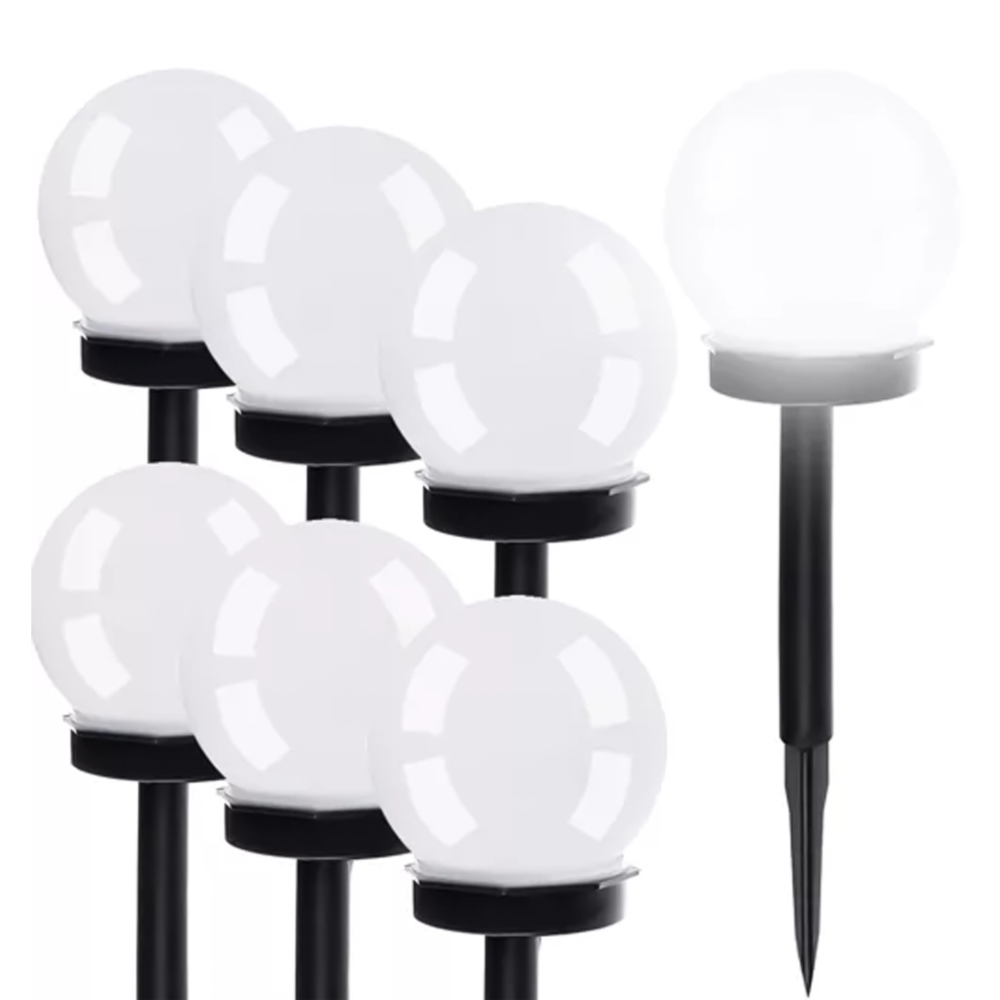 Hagelampe Solcelle / Lampe - 6 stk