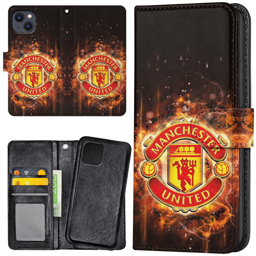 iPhone 14/15 Plus - Plånboksfodral/Skal Manchester United